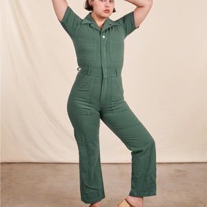 BIG BUD PRESS XS short sleeve jumpsuit in emerald